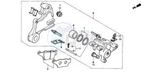 SLR650 drawing REAR BRAKE CALIPER