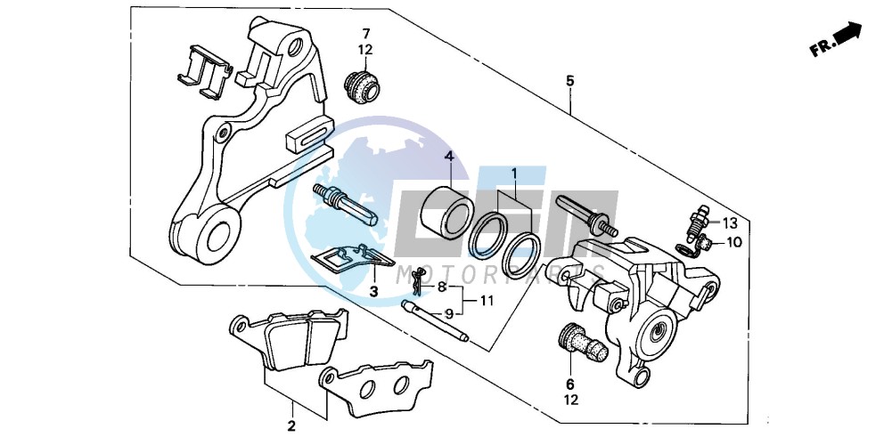 REAR BRAKE CALIPER