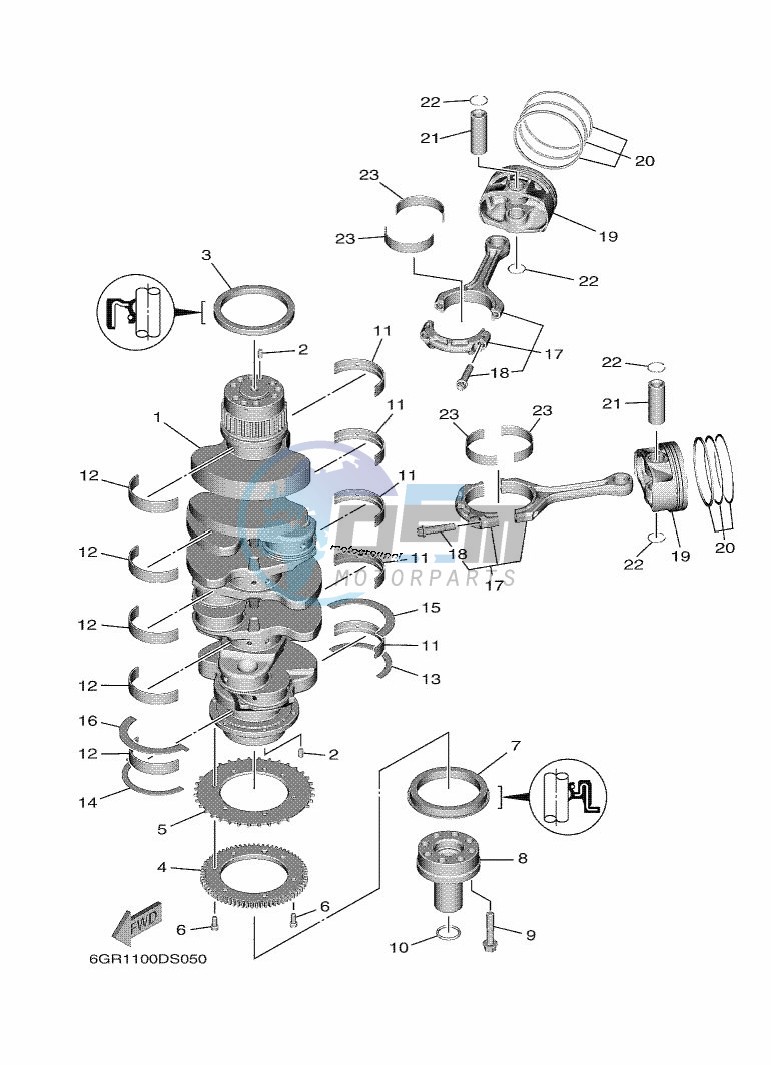 CRANKSHAFT--PISTON