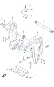 DF 300AP drawing Clamp Bracket w/Transom (L)