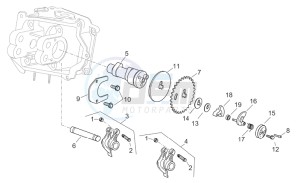 Scarabeo 125-250 e2 (eng. piaggio) drawing Camshaft