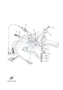 YFM450FWAD YFM450PF GRIZZLY 450 EPS (2LC8) drawing HANDLE SWITCH & LEVER