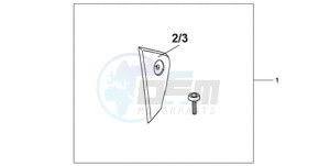 CBR1000RA9 Korea - (KO / ABS MME) drawing FAIRING SCUFF PAD