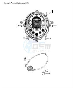 DJANGO 50 4T EVASION drawing SPEEDOMETER