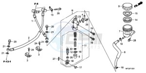 CB600FAA F / ABS CMF 25K drawing REAR BRAKE MASTER CYLINDER (CB600FA/FA3)