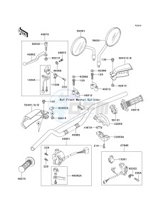 KL 650 A [KLR 650] (A6F-A7F) A7F drawing HANDLEBAR