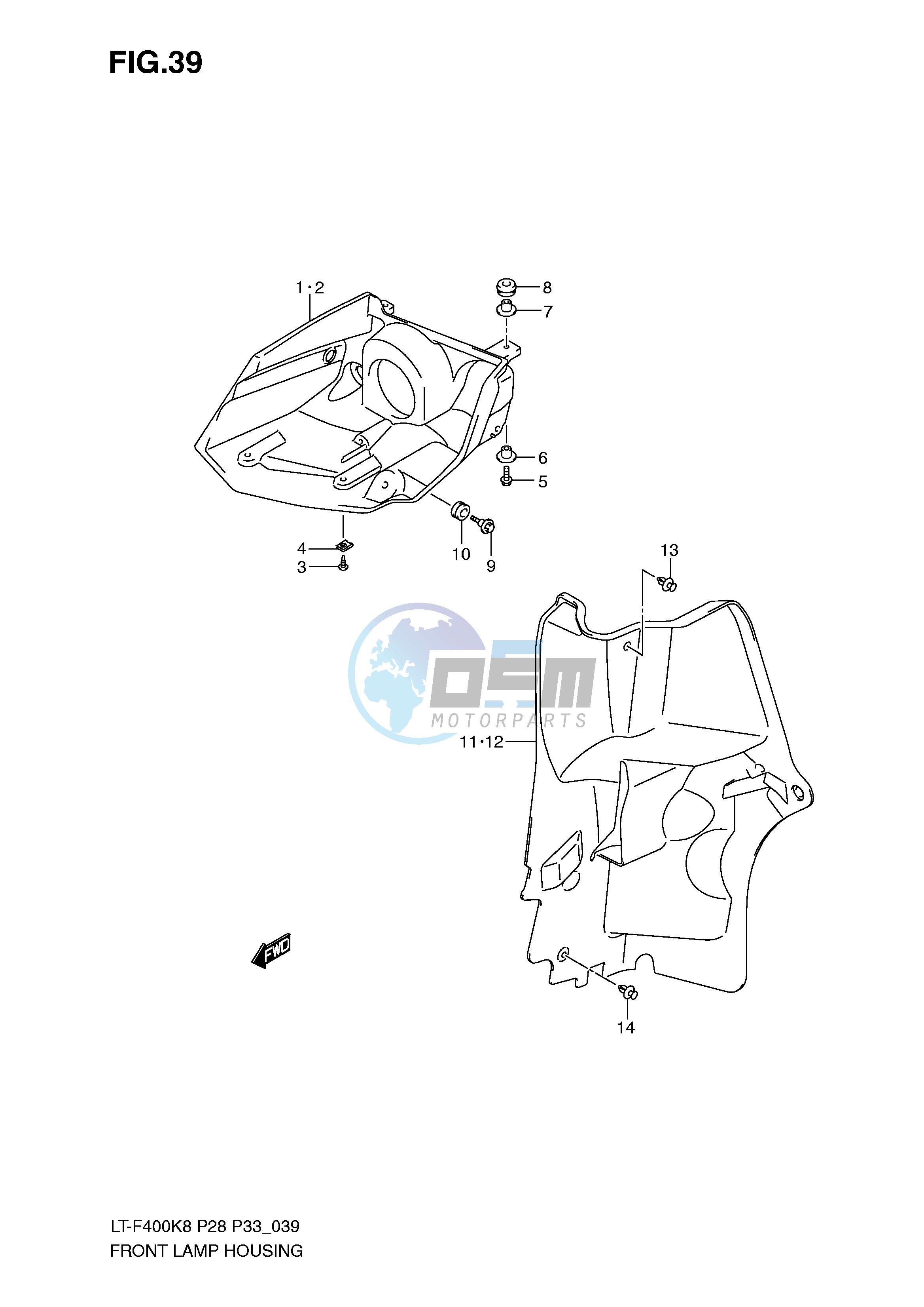 FRONT LAMP HOUSING