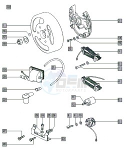 A35_J3-J5 50 J3-J5 drawing Magneto iskra 12v-50w