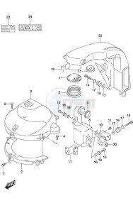 DF 175A drawing Silencer/Ring Gear Cover