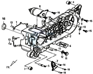 X'PRO 50 (25 KMH) (AE05W5-NL) (L4-M1) drawing CRANKCASECOVER LEFT