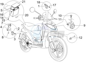 Liberty 200 4t Sport e3 drawing Remote control switches - Battery - Horn