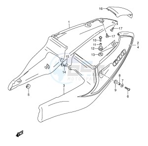 GSX-R600 (E2) drawing FRAME COVER (MODEL Y FOR BP6)