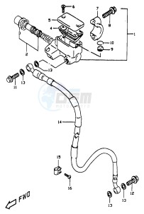 DR350 (V-W-X) drawing FRONT MASTER CYLINDER