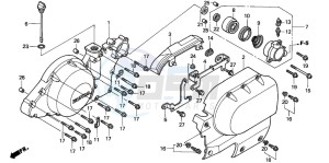 VTX1800C drawing LEFT CRANKCASE COVER