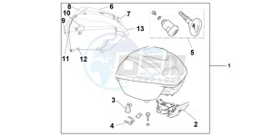 SH300AC drawing 35L TOP BOX MOONDUST SILVER MET