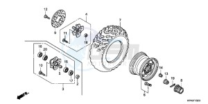 TRX420FPMC TRX420 ED drawing FRONT WHEEL