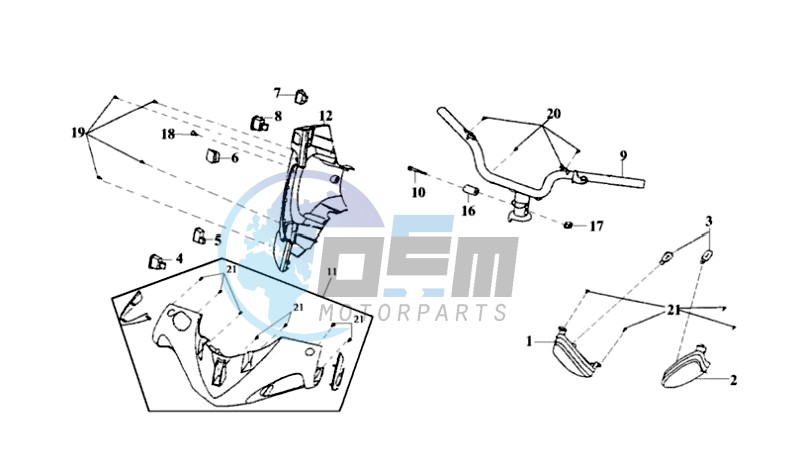 HANDLEBAR / HANDLEBAR COVER / DASHBOARD