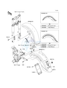 VN 1600 E [VULCAN 1600 CLASSIC] (6F) E6F drawing FENDERS