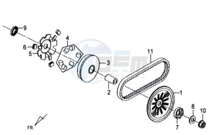 MIO 50 drawing CLUTCH / V BELT