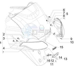 MP3 400 ie mic (USA) USA drawing Tail light - Turn signal lamps