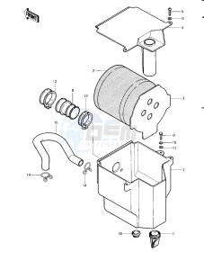 KLT 200 B [KLT200] (B1) | SOLID AXLE [KLT200] drawing AIR CLEANER