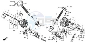 VT750CD3 drawing CARBURETOR (COMPONENT PARTS)