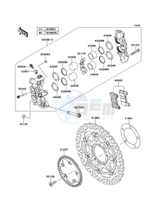 Z1000SX ABS ZX1000HBF FR GB XX (EU ME A(FRICA) drawing Front Brake