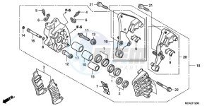 GL18009 BR / AB - (BR / AB) drawing R. FRONT BRAKE CALIPER