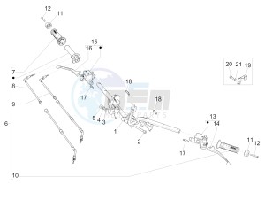 Medley 125 4T ie ABS (EMEA) drawing Handlebars - Master cil.