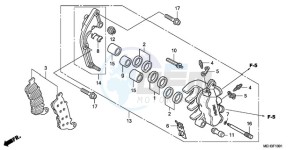 NSA700A9 E / MKH MME drawing L. FRONT BRAKE CALIPER