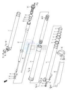 RM125 (E28) drawing FRONT DAMPER (MODEL S)