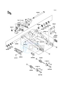 ER-6n ABS ER650DBF XX (EU ME A(FRICA) drawing Swingarm