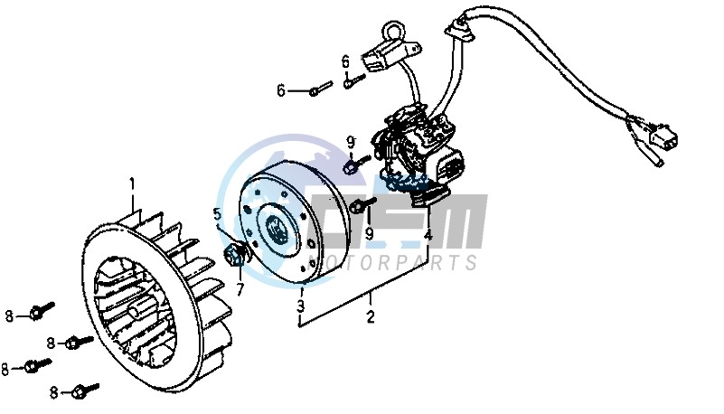 FLYWHEEL WITH MAGNETO / FAN