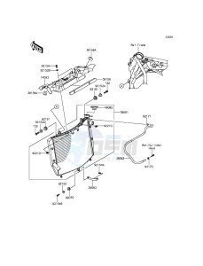 NINJA H2R ZX1000PFF EU drawing Radiator