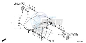 CBR650F 2ED - (2ED) drawing FRONT FENDER