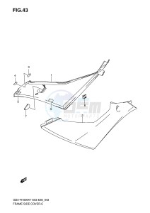 GSX-R1000 (E3-E28) drawing FRAME SIDE COVER