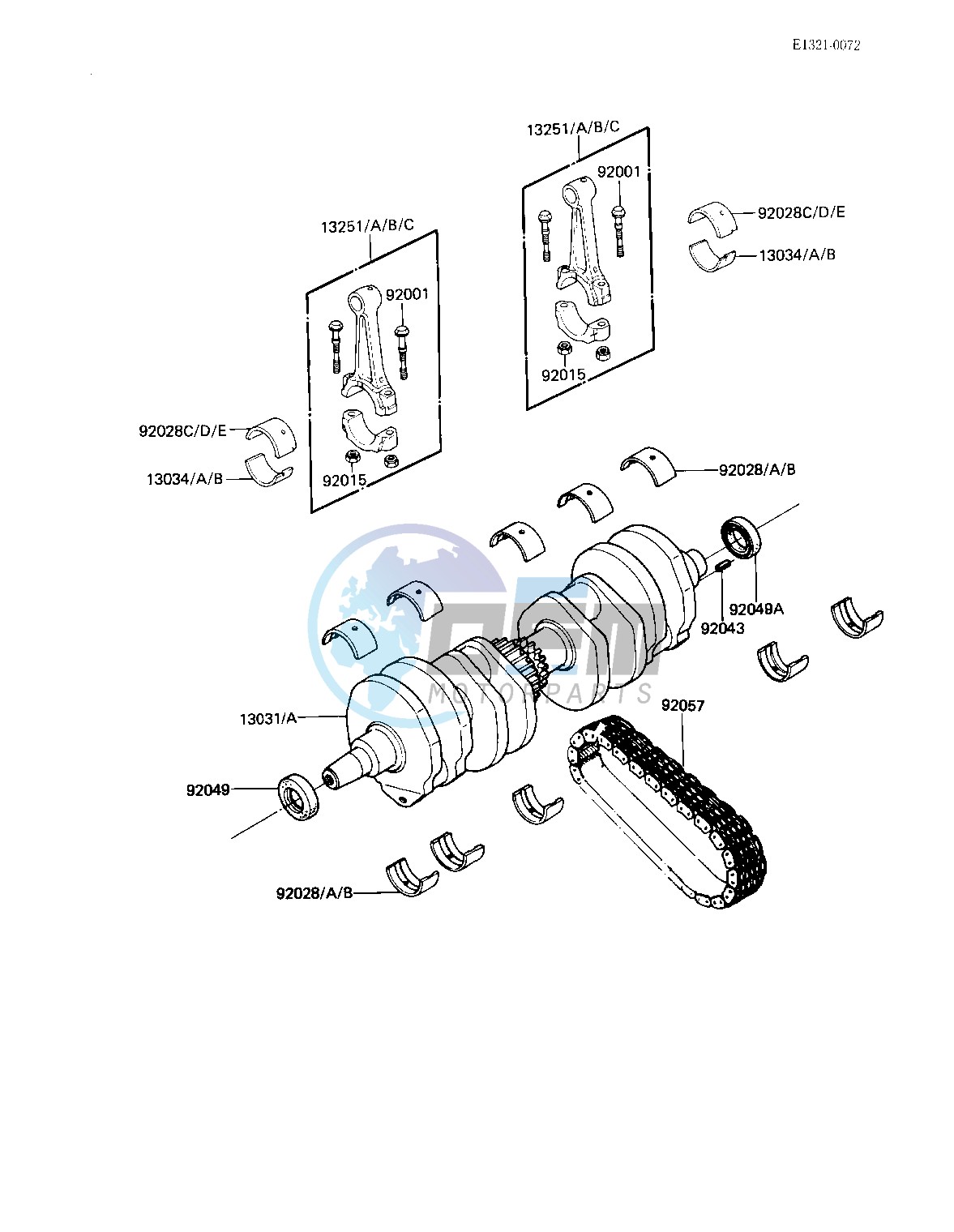 CRANKSHAFT -- 83 H3- -