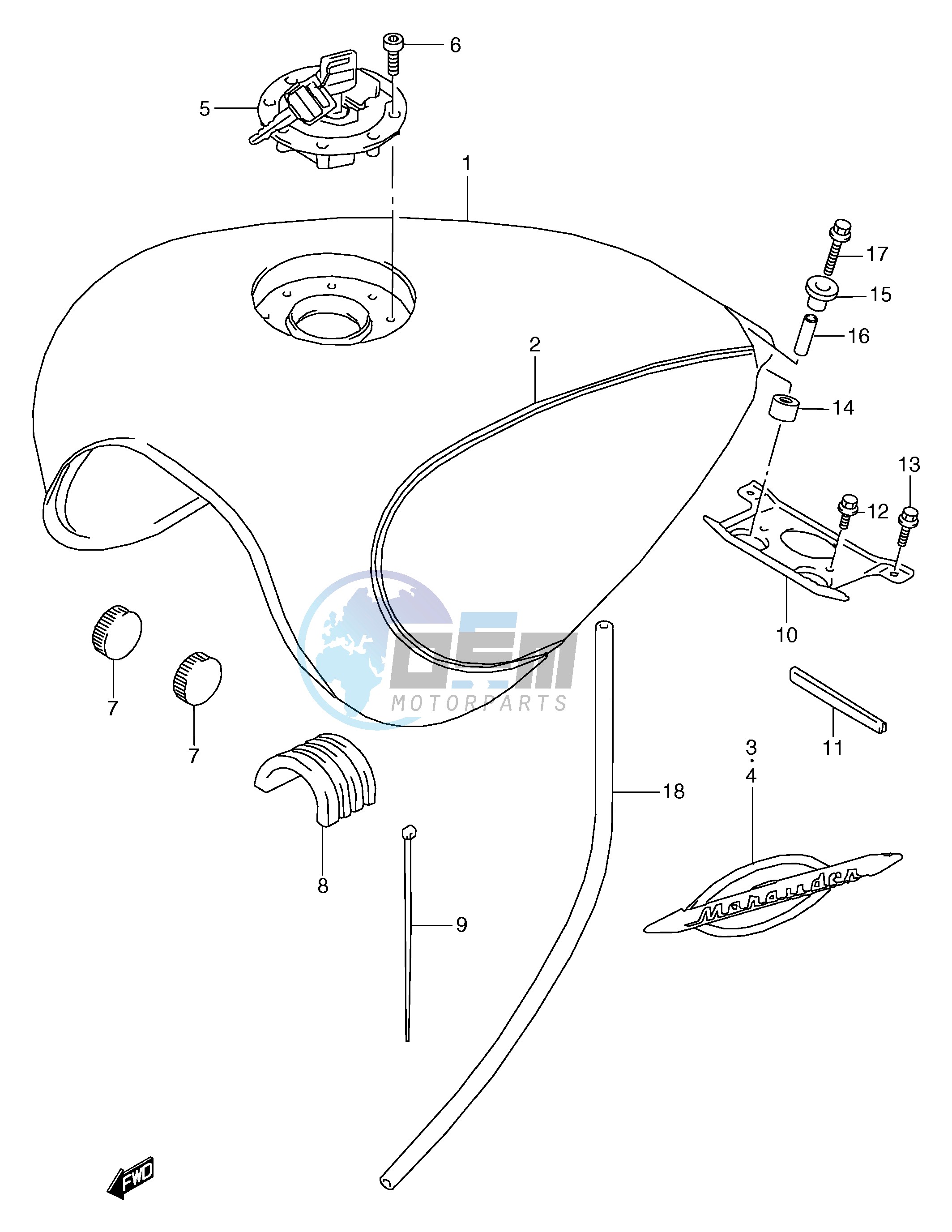 FUEL TANK (MODEL W)