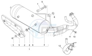 Sport City One 50 2t 2v e3 drawing Exhaust unit