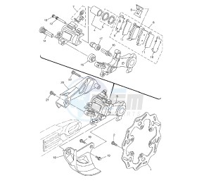 WR F 450 drawing REAR BRAKE CALIPER