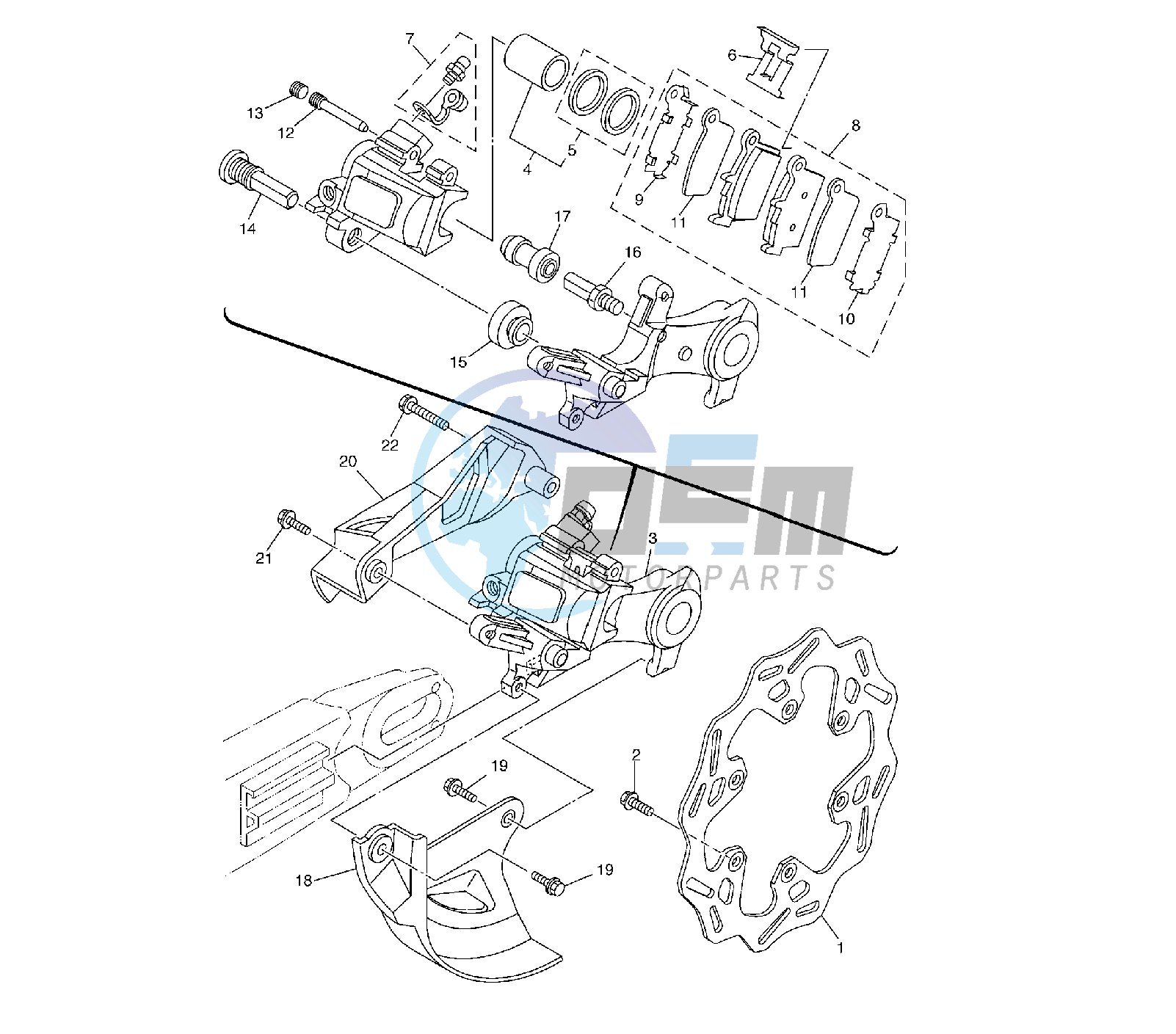 REAR BRAKE CALIPER