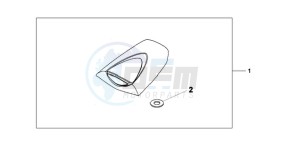 CBR600RRA F / CMF drawing SEAT COWL *NHB01*