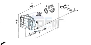 CB500 drawing HEADLIGHT (CB500S)