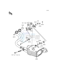 ER-6F EX650ECF XX (EU ME A(FRICA) drawing Muffler(s)