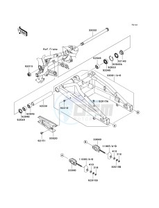 ER 650 A [ER-6N (EUROPEAN] (A6S-A8F) A6S drawing SWINGARM