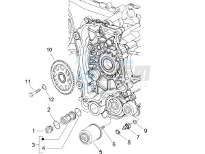 Liberty 200 4t e3 drawing Flywheel magneto cover - Oil filter