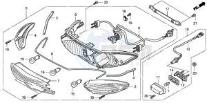 CBF1000 drawing REAR COMBINATION LIGHT