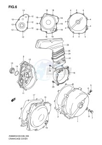 AN650 (E3-E28) Burgman drawing CRANKCASE COVER