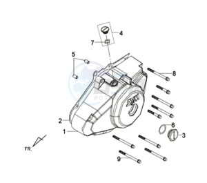 WOLF 125 EFI drawing CRANKCASE - STARTER