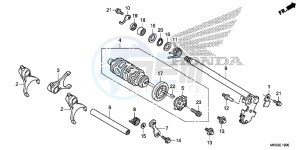 CBR1000SG CBR1000 - Fireblade SP Europe Direct - (ED) drawing GEARSHIFT DRUM